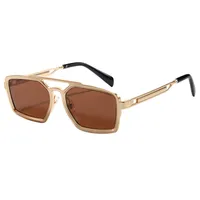 New   High-grade Metal Fashion Sunglasses Double Beam Retro Men's Outdoor Riding Sunglasses T22141 sku image 6