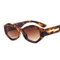 Fashion Personality Trendy Small Frame Sunglasses Lightning Decorative Vintage Glasses Irregular Dazzling Color Men's And Women's  Sunglasses sku image 4