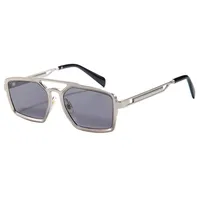 New   High-grade Metal Fashion Sunglasses Double Beam Retro Men's Outdoor Riding Sunglasses T22141 sku image 8