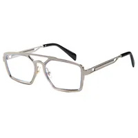 New   High-grade Metal Fashion Sunglasses Double Beam Retro Men's Outdoor Riding Sunglasses T22141 sku image 9