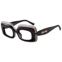 New  Fashion Sunglasses Men's And Women's  Large-frame Square Sunglasses Cool Tide High-value Glasses Frame M6216 sku image 8