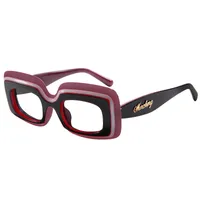 New  Fashion Sunglasses Men's And Women's  Large-frame Square Sunglasses Cool Tide High-value Glasses Frame M6216 sku image 10
