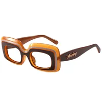 New  Fashion Sunglasses Men's And Women's  Large-frame Square Sunglasses Cool Tide High-value Glasses Frame M6216 sku image 11