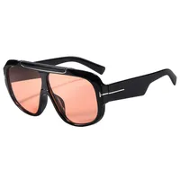 New  Trend Large Frame Goggles  Fashion Sunglasses Men's Anti-ultraviolet Sunglasses Women T22113 main image 2