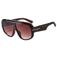New  Trend Large Frame Goggles  Fashion Sunglasses Men's Anti-ultraviolet Sunglasses Women T22113 sku image 2