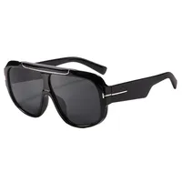 New  Trend Large Frame Goggles  Fashion Sunglasses Men's Anti-ultraviolet Sunglasses Women T22113 sku image 4