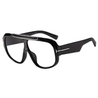 New  Trend Large Frame Goggles  Fashion Sunglasses Men's Anti-ultraviolet Sunglasses Women T22113 sku image 6