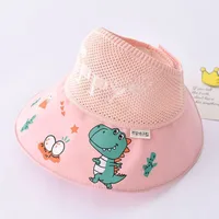 Children's Sunshade Hat Summer Thin Boys And Girls Cartoon Bear Sunscreen Straw Hat Baby Travel Breathable Sun Hat sku image 35
