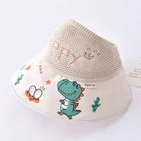 Children's Sunshade Hat Summer Thin Boys And Girls Cartoon Bear Sunscreen Straw Hat Baby Travel Breathable Sun Hat sku image 36