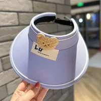 Children's Sunshade Hat Summer Thin Boys And Girls Cartoon Bear Sunscreen Straw Hat Baby Travel Breathable Sun Hat sku image 7