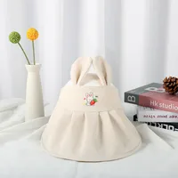 Children's Sunshade Hat Summer Thin Boys And Girls Cartoon Bear Sunscreen Straw Hat Baby Travel Breathable Sun Hat sku image 46