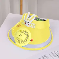 Children's Sunshade Hat Summer Thin Boys And Girls Cartoon Bear Sunscreen Straw Hat Baby Travel Breathable Sun Hat sku image 55