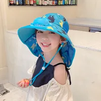 Children's Sun Hat Summer UV Protection Baby Sun Hat With Fan Female Boy Sun Hat Foldable Hat sku image 1