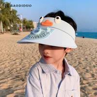 Cartoon Children's Fan Empty Hat Summer Rechargeable Sun Hat With Fan Sun Hat For Boys And Girls main image 3