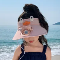 Cartoon Children's Fan Empty Hat Summer Rechargeable Sun Hat With Fan Sun Hat For Boys And Girls sku image 2