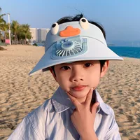 Cartoon Children's Fan Empty Hat Summer Rechargeable Sun Hat With Fan Sun Hat For Boys And Girls sku image 4