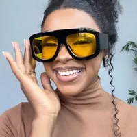 Hip-Hop Streetwear Geometric Ac UV400 Protection Square Full Frame Glasses main image 1