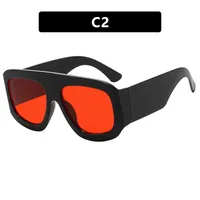Hip-Hop Streetwear Geometric Ac UV400 Protection Square Full Frame Glasses sku image 2