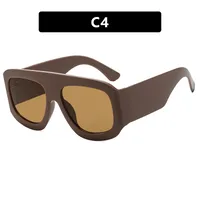 Hip-Hop Streetwear Geometric Ac UV400 Protection Square Full Frame Glasses sku image 4
