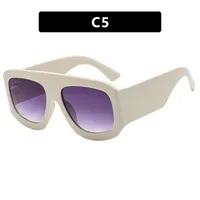 Hip-Hop Streetwear Geometric Ac UV400 Protection Square Full Frame Glasses sku image 5