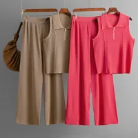 Casual Daily Women's Simple Style Classic Style Solid Color Viscose Fiber Pant Co-ord Set Shorts Sets main image 2