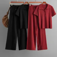 Casual Daily Women's Simple Style Classic Style Solid Color Viscose Fiber Pant Co-ord Set Shorts Sets main image 1