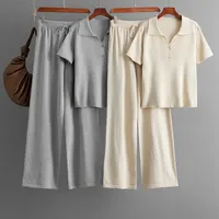 Casual Daily Women's Simple Style Classic Style Solid Color Viscose Fiber Pant Co-ord Set Shorts Sets main image 2