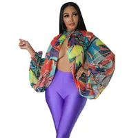 Women's Cardigan Long Sleeve Blouses Vintage Style Streetwear Geometric main image 3