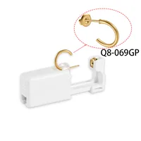 Hip-Hop Streetwear C Shape 316 Stainless Steel  Acrylic Plating 24K Gold Plated Ear Puncher sku image 2