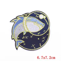 Embroidery Cartoon Style Marine Style Animal Ocean Cloth sku image 3