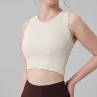 Casual Simple Style Sport Style Solid Color Nylon Spandex U Neck Active Tops Vest main image 3