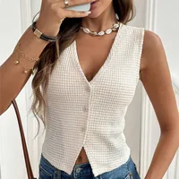 Women's Vest Sleeveless T-Shirts Simple Style Streetwear Solid Color main image 1