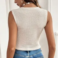 Women's Vest Sleeveless T-Shirts Simple Style Streetwear Solid Color main image 3
