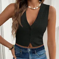 Women's Vest Sleeveless T-Shirts Simple Style Streetwear Solid Color main image 2