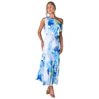 Women's Slit Dress Elegant Sexy Oblique Collar Sleeveless Solid Color Maxi Long Dress Holiday Anniversary Tea Party main image 5