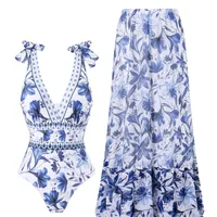 Women's Flower 2 Pieces Set One Piece Swimwear main image 5