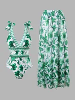 Women's Flower 2 Pieces Set One Piece Swimwear sku image 17