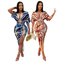 Women's Bodycon Dress Elegant Sexy V Neck Half Sleeve Geometric Maxi Long Dress Casual Party main image 1