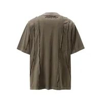 Jiayiku Men's  New High Street American Retro Fashion Brand Heavy Washed Raw Edge Patchwork Short-sleeved T-shirt For Men main image 4