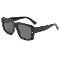 Hip-Hop Retro Streetwear Sunglasses PC UV400 Protection Tinted Lenses Square Full Frame Glasses main image 3
