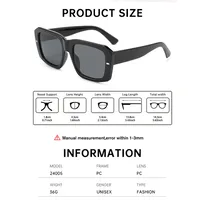 Hip-Hop Retro Streetwear Sunglasses PC UV400 Protection Tinted Lenses Square Full Frame Glasses main image 9
