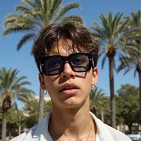 Hip-Hop Retro Streetwear Sunglasses PC UV400 Protection Tinted Lenses Square Full Frame Glasses main image 1