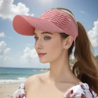 New Fish Scale Empty Top Net Celebrant Summer Sun Hat New Knitted Baseball Cap Outdoor Sports Sun Hat main image 1