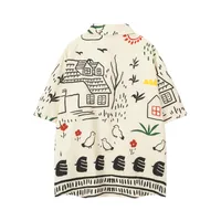 Jiayiku Men's  Summer American Vintage Ins Trendy Graffiti Print Hawaiian Vacation Shirt For Men main image 2