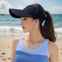 New Fish Scale Empty Top Net Celebrant Summer Sun Hat New Knitted Baseball Cap Outdoor Sports Sun Hat main image 2
