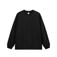 Jie Zhan Men's Wear | 305Gfog Color Long Sleeve T-shirt  Spring American Solid Color Cotton Loose Couple T-shirt sku image 9