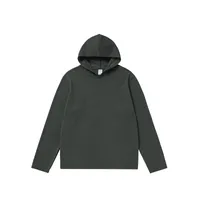 ABS Clothing | Double-sided Velvet Hat Base Vests  Autumn And Winter New Sports Outdoor Cordless Hooded Long Sleeve T sku image 10