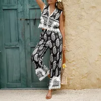 Holiday Daily Women's Casual Vacation Plant Viscose Fiber Pant Co-ord Set Shorts Sets main image 5