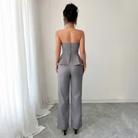 Office Cocktail Party Women's Elegant Business Formal Solid Color Polyester Blazer Suits Co-ord Set Pants Sets main image 2