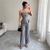 Office Cocktail Party Women's Elegant Business Formal Solid Color Polyester Blazer Suits Co-ord Set Pants Sets main image 1